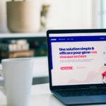 Laptop mit Landingpage