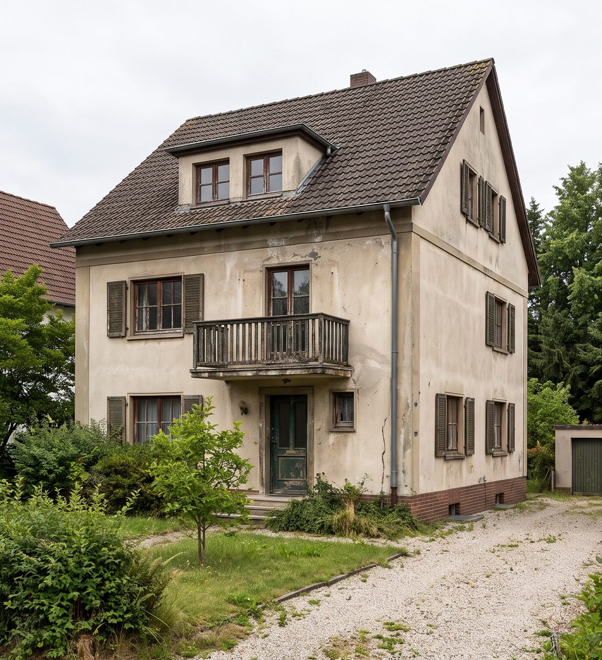 Unsanierter Altbau vor den Malerarbeiten