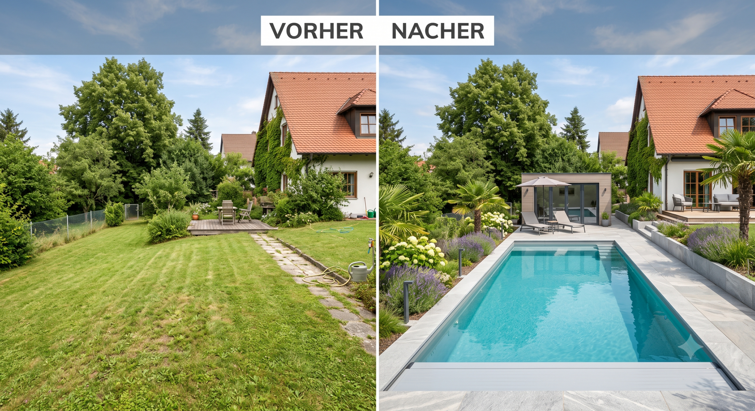Unfertiges Grundstück vor Gartenbau