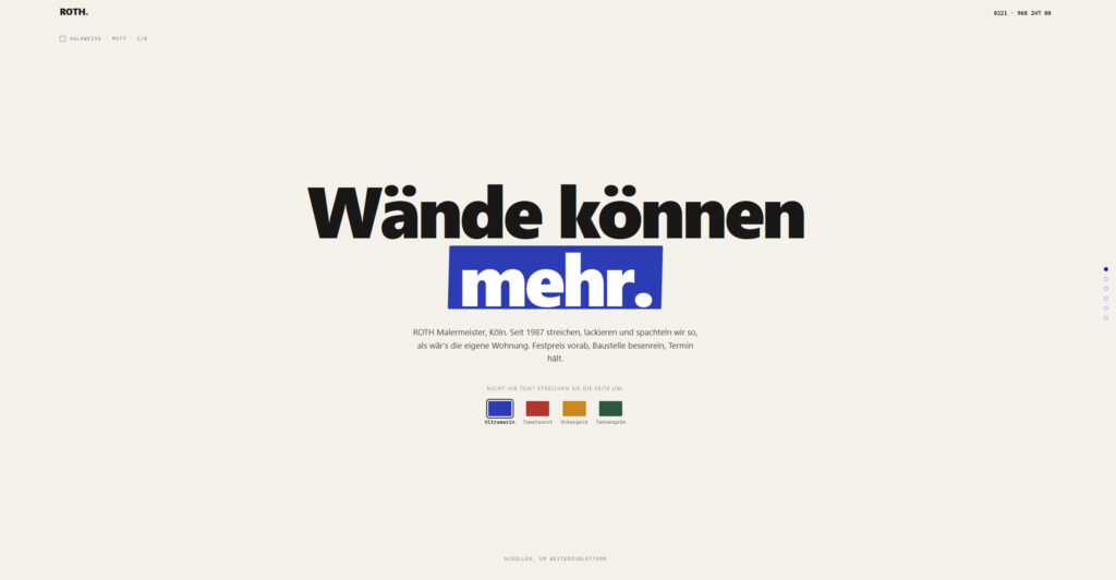 Konzept-Webdesign | Handwerk | Maler-Branche
